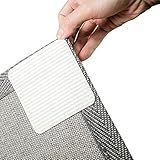 Home Techpro Rug Pads Grippers, 8 PCS Non Slip Washable Grippers, “Vacuum TECH” - New Materials to Anti Curling Rug Pad : Keep Your Rug in Place & Make Corner Flat and Easily Peel Off