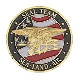 US Navy Seal Team Challenge Coin Collectible Sea Land Air Coins Graduated Gifts Gold Plated