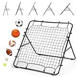 LIANTRAL Baseball Rebounder Net, Adjustable Bounce Back Trainer for Soccer, Volleyball, Softball & Lacrosse, Portable Folding Rebounder for Passing & Shooting Practice, Soccer Rebound Net for Kids