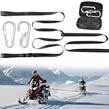 Heavy-Duty 19ft Tow Strap for Snowmobile, Tow Strap with Hook Quick Hook Up for Sled, Skidoo, ATV - Emergency Gift with Storage Bag