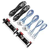 Guwarry 2-Player Zero Delay USB Encoder PC to HAPP Joysticks/HAPP Arcade Buttons for PC, MAME, Raspberry Pi, Arcade1Up - Three 5V Power Output for led Joysticks/LED Daisy Chain/LED Arcade Buttons