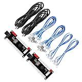 Guwarry 2-Player Zero Delay USB Encoder PC to HAPP Joysticks/HAPP Arcade Buttons for PC, MAME, Raspberry Pi, Arcade1Up - Three 5V Power Output for led Joysticks/LED Daisy Chain/LED Arcade Buttons