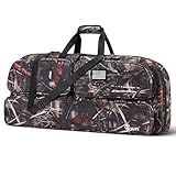 CVLIFE 37" Soft Compound Bow Case, Bow Bag Archery Case with Thick Pearl Cotton Padding, with Backpack Straps & Shoulder Strap, Archery bag with Arrow Pocket for Gear Protection with Cardholder, Camo