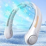 EYERZ Portable Neck Fan - Rechargeable Personal Fan with Neck Support, 5-Speed Quiet Lightweight Long Lasting Neck Fan, Battery Operated Full Surround Cooling for Hot Flashes, Travel, Women/Men