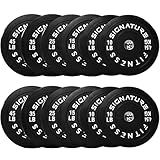 Fitvids 2-Inch Olympic Rubber Weight Plates Sets, Bumper Plates Set for Strength Training, 280 Lbs Set, Black