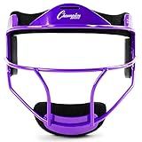 Champion Sports Steel Softball Face Mask - Classic Fielders Masks for Youth - Durable Head Guards - Premium Sports Accessories for Indoors and Outdoors - Purple
