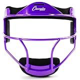 Champion Sports Steel Softball Face Mask - Classic Fielders Masks for Youth - Durable Head Guards - Premium Sports Accessories for Indoors and Outdoors - Purple