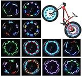 Bike Wheel Lights (2 Pack) - Waterproof LED Bicycle Spoke Tire Lights - 30 Different Patterns Change - Bike Accessories - Black