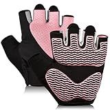 sunnex Workout Gloves for Women - Breathable Weight Lifting Gloves with Non-Slip Silicone Padding, Fingerless Gym Gloves for Cycling, Rowing, Pull Ups & Training (4 Sizes)