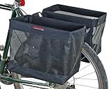 Bushwhacker Omaha Bicycle Grocery Panniers – Foldable Bike Rack Bags & Basket for Groceries – Easy 3-Point Mounting System – Pair of Rear Bags for Shopping and Cycling Commuting