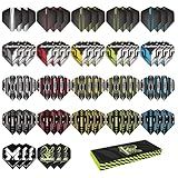 MageRabbit Standard Dart Flights,Dart Flights Set for Soft/Steel Tip Darts.Dart Accessories Kit,Durable & Fade-Resistant,Bulk 66pcs Replacement Dart Flights Pack,