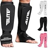 Elite Sports New Item Protective Kickboxing, MMA, Muay Thai Shin & Instep Guards Leg Pad Training Protective Gear Washable