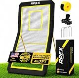 Apex Sports Lacrosse Rebounder 4x7 Ft, Adjustable 5 Angle Multi-Sport Net