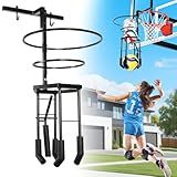 Multi-functional Automatic Volleyball Training Equipment Aid, Volleyball Spike Serve Trainer for Volleyball Hitting Trainer, Height Adjustable Volleyball Rebounder Practice Setter Training Equipment