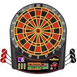 Arachnid CricketPro 450 Electronic Dartboard – 15.5” Regulation Size – 31 Games & 178 Variations – Multi-Color LED Display – Automatic Scoring & Checkout Assist – Includes 6 Soft Tip Darts