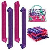 40pcs Heatless Spiral Hair Rollers with Styling Hooks, 22inch/55cm, No Heat Damage, DIY Kit for Long & Medium Hair