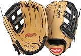 Rawlings | Player's Series Youth Baseball Glove | 11.5" | Right Hand Throw | Camel/Black