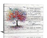 Office Inspirational Wall Art Motivational In This Office Quotes Pictures Wall Decor We Are A Team Canvas Prints Painting Framed Artwork for Teamwork Office 16"x12"