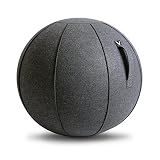 Vivora Luno Premium Ergonomic Sitting Ball Chair, Anthracite Cover, Felt, Max Size (25 to 26 inches), for Home Offices, Balance Training, Yoga Ball, Posture Improvement