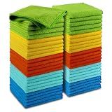 AIDEA Microfiber Cleaning Cloth-50PK, Microfiber Towels for Cars, 12×12"
