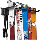 WALMANN Garage Storage Organization System Ski Wall Rack 10 Pairs of Skis Mount Hanger Home Shed and Garage Snowboard Wall Rack System Holds Up to 300lbs