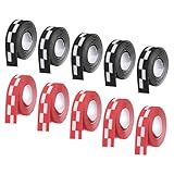 M METERXITY 10 Pack Ping Pong Edge Tape - EVA Table Tennis Side Protective Tape Apply to Cover Racket Edge Daily Use (18" Long, Red)