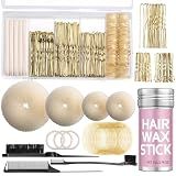 Yogode Complete Hair Bun Maker Kit,Donut Bun Maker,Blonde