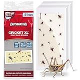 Catchmaster Cricket XL Giant Glue Boards 6-Pk, Adhesive Bug Catcher Cricket Traps Indoor, Sticky Trap for Inside Your Home, Bulk Insect Killer, Insect Traps for House & Garage, Pest Control for Home