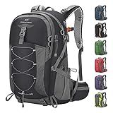 Maelstrom Hiking Backpack,Camping Backpack,40L Waterproof Hiking Daypack with Rain Cover,Lightweight Travel Backpack,Black