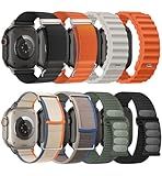 8 Pack Compatible with Apple Watch Ultra 3/2 Band 49mm 46mm 45mm 44mm 42mm Men Women,Breathable Trail Loop+Alpine Loop+Ocean +Nylon Sport Loop for iWatch Ultra 3/2/1 Series 11/10/9/8/7/6/5/4/3/SE3 2 1