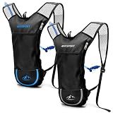 Lightweight 2 Pack Hydration Backpack with 2L Water Bladder for Hiking