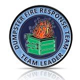 Huquary 1/6/12 Pcs Dumpster Fire Enamel Pins Response Team Alloy Badges Hilarious Gifts for Employee Coworkers Team Leader(Blue,1 Pcs)