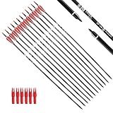 TIGER ARCHERY 30" Carbon Arrows for Compound Recurve Bow Hunting Target