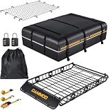 CAMMOO 64"x39" Roof Rack Basket Removable Fairing & Support Bars for Kayaks