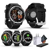 Garmin Approach S44 On-Course Golf GPS Watch (Silver/Black) Bundle