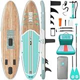 niphean Paddle Board with Seat, 10’6’’ Paddleboard Inflatable Paddle Board with Seat Anti-Slip EVA Deck and StabilTrac Fin, Inflatable Paddle Boards for Adults & Youth of All Skill Levels