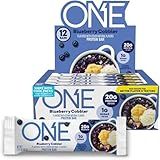 ONE Protein Bars, Blueberry Cobbler, Gluten Free with 20g Protein and 1g Sugar, Pantry Staples, 2.12 oz (12 Count)
