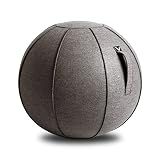 Vivora Luno Premium Ergonomic Sitting Ball Chair, Clay Cover, Felt, Max Size (25 to 26 inches), for Home Offices, Balance Training, Yoga Ball, Posture Improvement