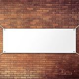 Zonon Blank Banner to Decorate Polyester Oxford Cloth,White,2 X 6 Feet