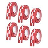 M METERXITY 6 Pack Ping Pong Edge Tape - EVA Table Tennis Side Protective Tape Apply to Cover Racket Edge Daily Use (18" Long, Red)