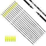 TIGER ARCHERY 30" Carbon Arrows for Compound Recurve Bow Hunting Target