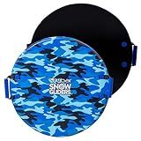 Flybar Snow Sled for Kids - Foam Saucer Disc Sled, Ages 6+, Easy Grip Handles, Durable with Slick Bottom & PE Core Build, Lightweight Sleds for Kids, Snow Toys for Kids Outdoor, Up to 110 lbs, 26"