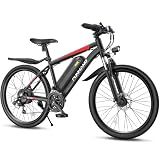 Funhang Electric Bike for Adults, 1000W Peak Ebike, 50Miles Electric Mountain Bike, 26" Adult Electric Bicycle with 48V Removable Battery, Fenders,7 Speed, Front Suspension, UL 2849 Certified