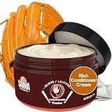SARNA BASEBALL Glove Conditioner, Cream, 4 Oz – Break in Faster, Keep Leather Maintained – Water-Based, Non-Darkening, No Sticky Residue – Glove Conditioner for Mitts & Softball Gear Made in USA