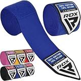 RDX Boxing Hand Wraps 4.5M / 180 Inches – Mexican Style Semi-Elastic MMA Inner Gloves - Wrist Support for Muay Thai, Kickboxing, BJJ, Karate - Thumb Loop & Hook and Loop Closure - Cotton & Nylon Blend