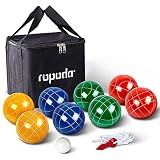 ropoda 90mm Bocce Ball Set with 8 Polyresin Balls Resin Bocce Ball Game Set