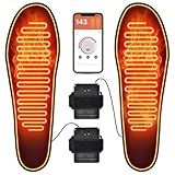 Heated Insoles Rechargeable, Foot Warmer with 5000 mAh Battery,4 Heat Settings Mobile app to Control Temperature, for Men and Women (L Size 8-12)