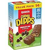 Quaker Chewy Dipps Granola Bars Chocolate Chip, 1.09 oz, 14 Ct