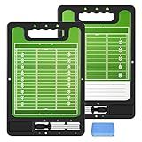 Pure Vie Premium Double-Sided Football Coaching Board Rugby Tactics Clipboard Gridiron Football Coach Dry Erase Whiteboard with Erase, Pen - Sporting Goods Training Equipment for Coach and Game Plan