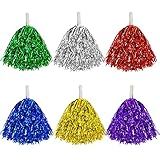 baotongle 12 PCS Cheerleading Squad Spirited Fun Poms Pompoms Cheer Costume Accessory for Party Dance Sports (Multicolor)